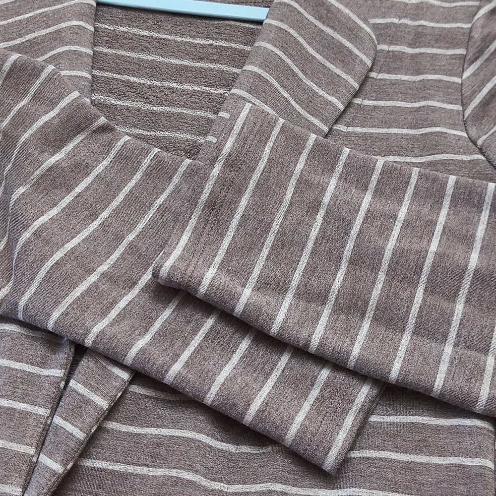 Anthropology Dolan Charcoal Striped Blazer Jacket Career Contemporary Sweater - Picture 11 of 13